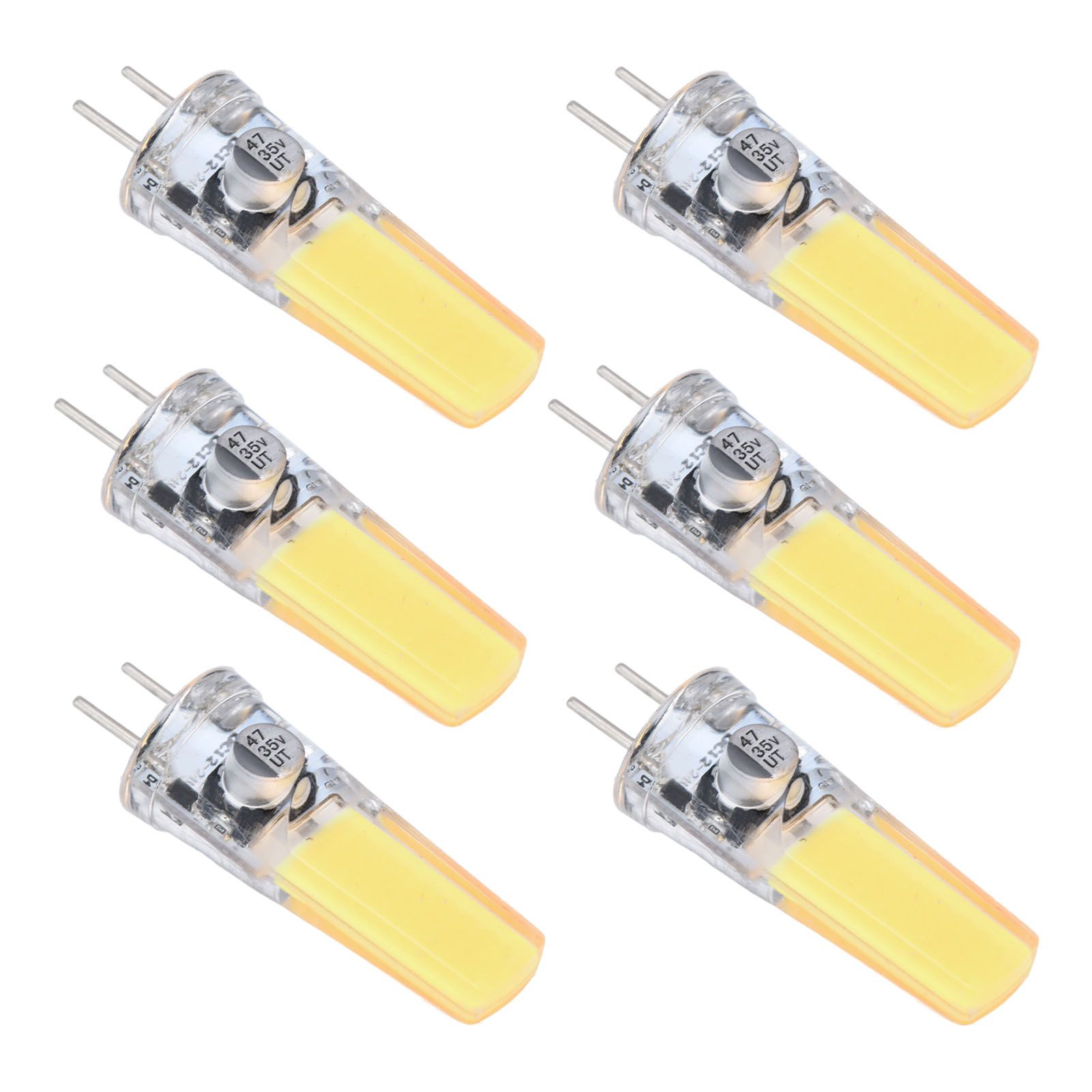 6PCS GY6.35 Bulb 5W COB Light Bulb 500lm Silicone Ceiling Lamp Bulb for Living RoomCold White - Image 7