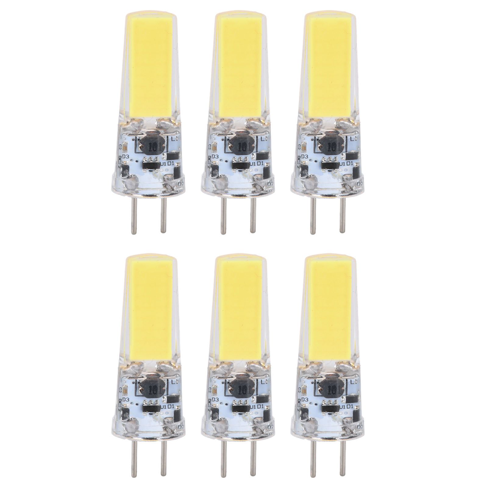 6PCS GY6.35 Bulb 5W COB Light Bulb 500lm Silicone Ceiling Lamp Bulb for Living RoomCold White - Image 8