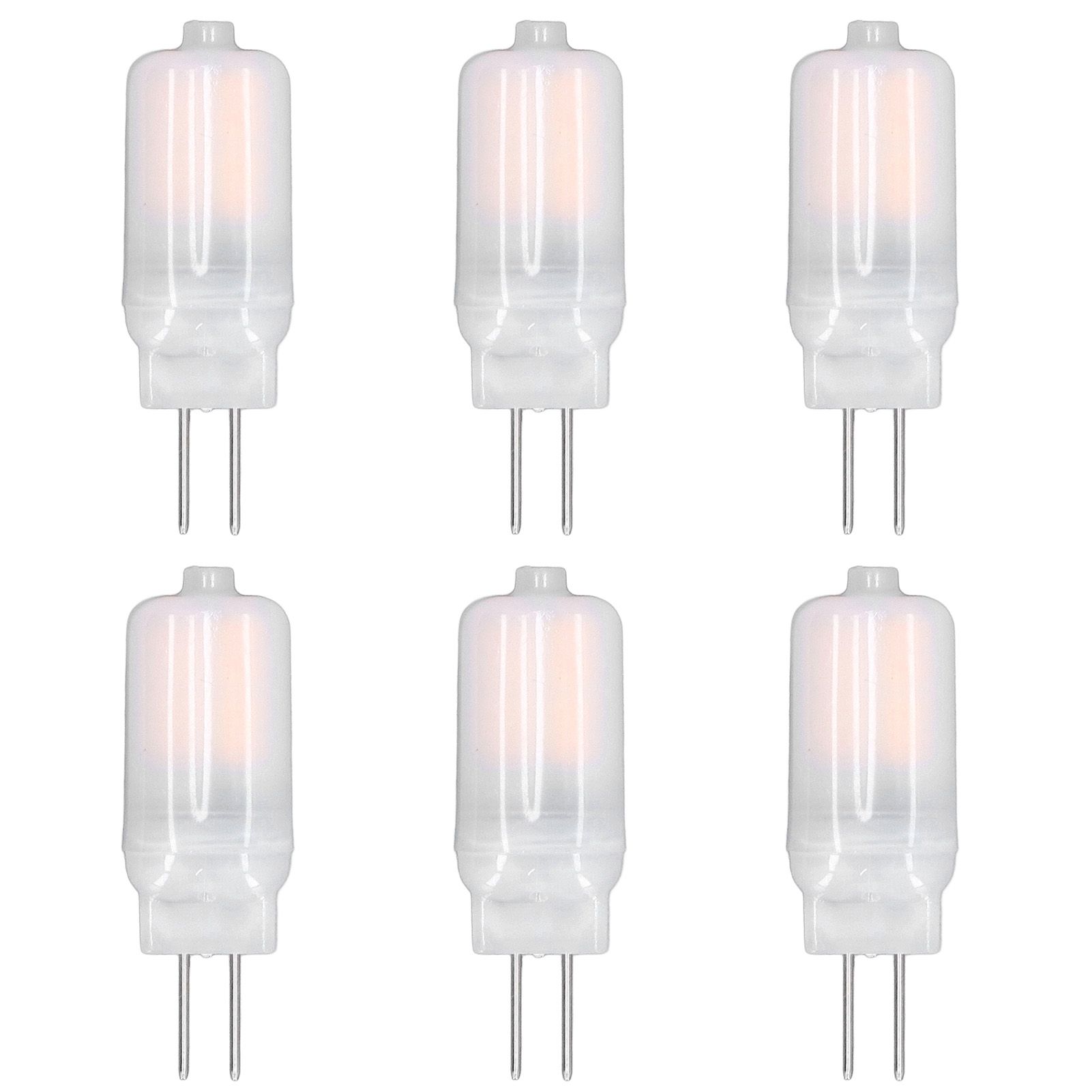 6pcs G4 LED Bulb 12V 360° Luminescence 360° Heat Dissipation Low Power Consumption General Standard Interface Bulbs 3WWarm White - Image 1