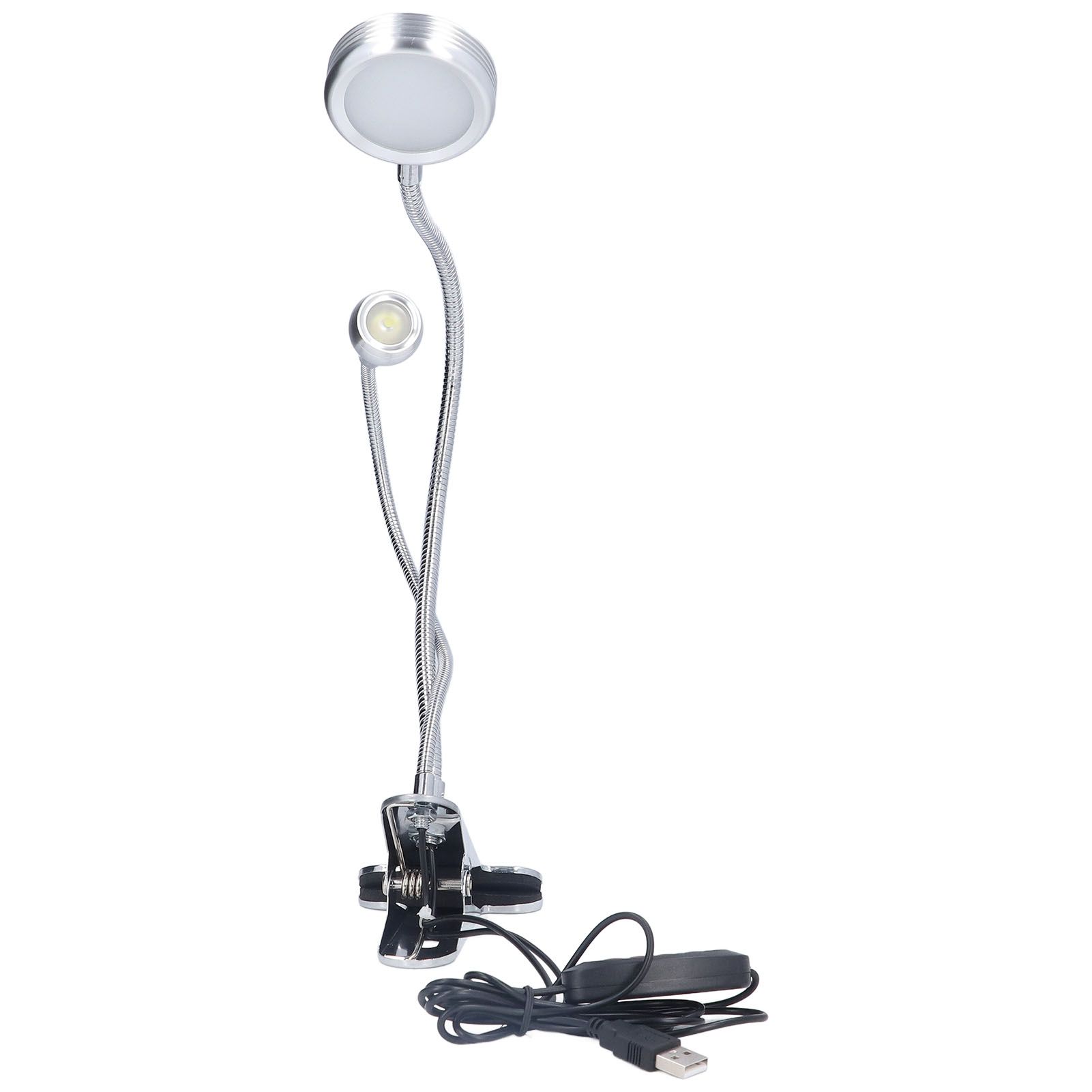 Clip Desk Lamp 10 Gear Adjustable LED Double Head Gooseneck Table Lamp Reading Lamp for Bedroom - Image 3