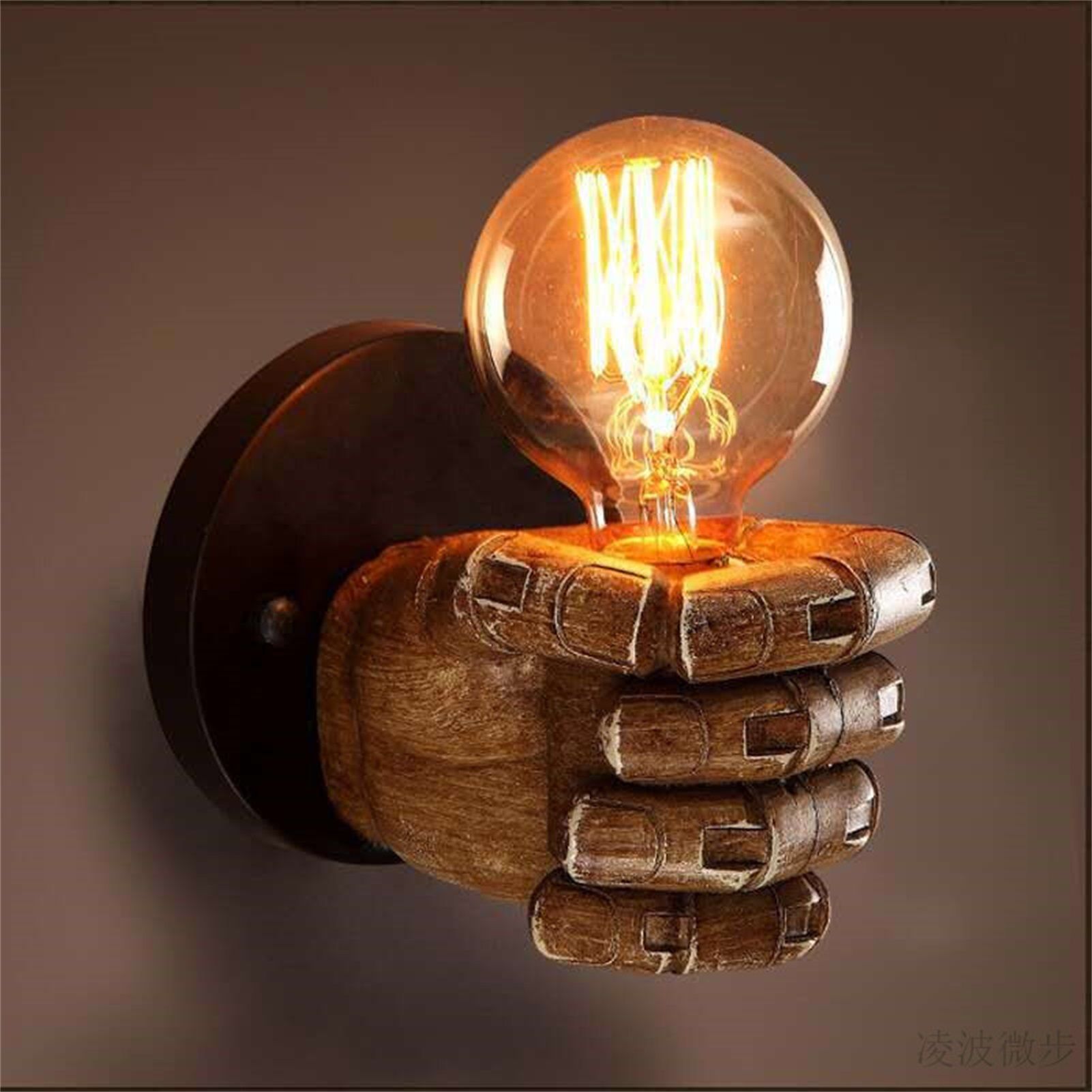 Wall Light Decoration Holder Novelty Fist Shape Wall Lamp Holder Wall Art Decoration for Bar Restaurant Cafe Left Hand - Image 5
