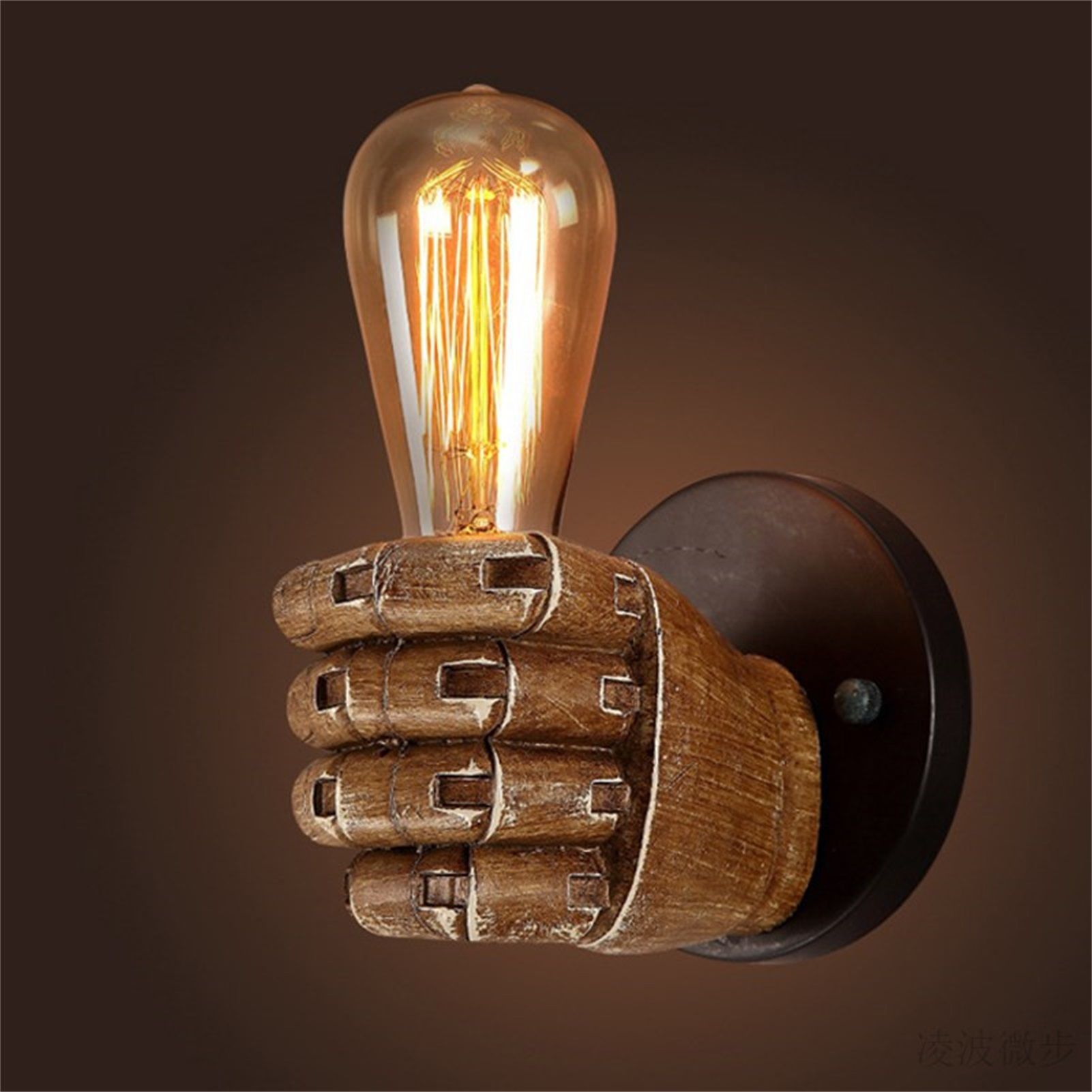 Wall Light Decoration Holder Novelty Fist Shape Wall Lamp Holder Wall Art Decoration for Bar Restaurant Cafe Left Hand - Image 7