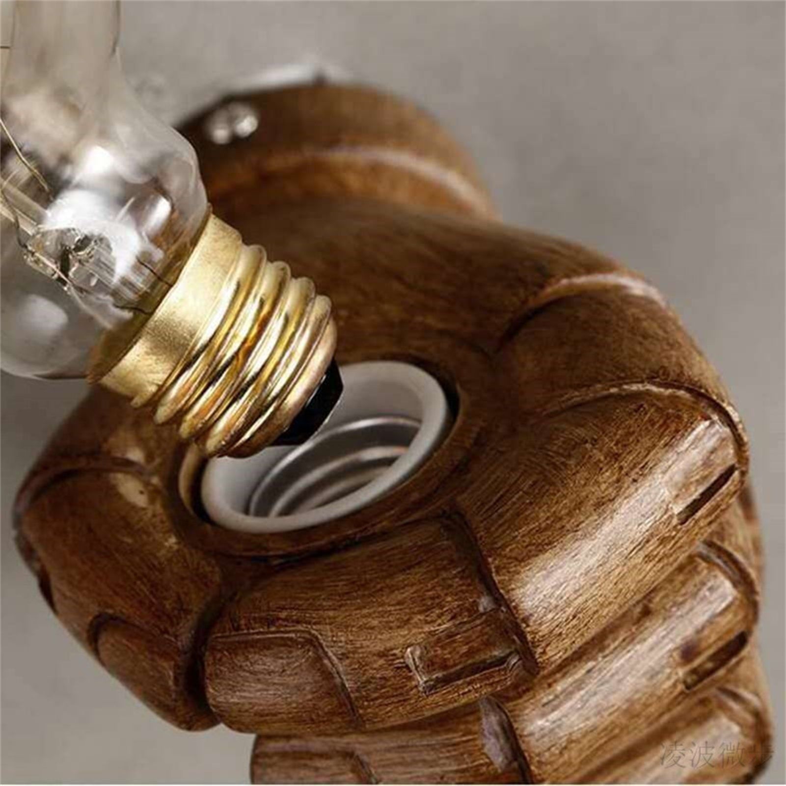 Wall Light Decoration Holder Novelty Fist Shape Wall Lamp Holder Wall Art Decoration for Bar Restaurant Cafe Left Hand - Image 8