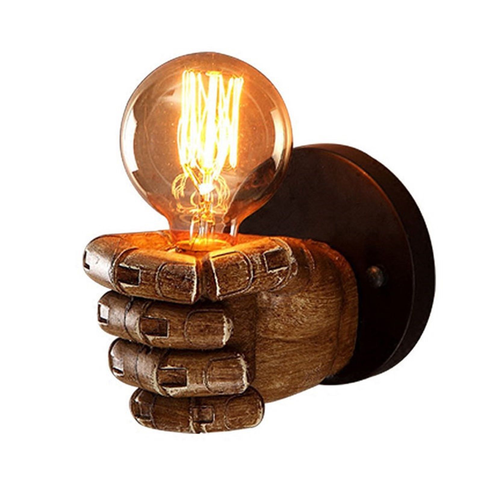 Wall Light Decoration Holder Novelty Fist Shape Wall Lamp Holder Wall Art Decoration for Bar Restaurant Cafe Right Hand - Image 1