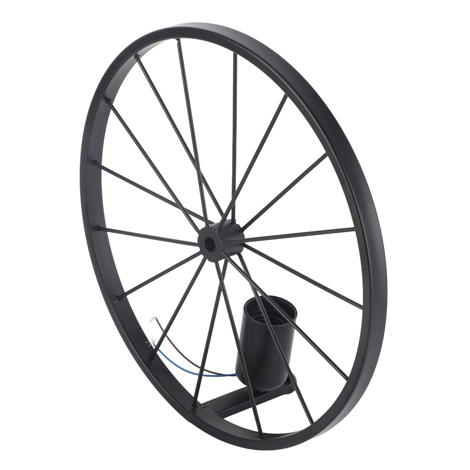 Wall Lamp Decorative Wheel Light Retro Industrial Style Iron for Balcony Corridor Black - Image 2