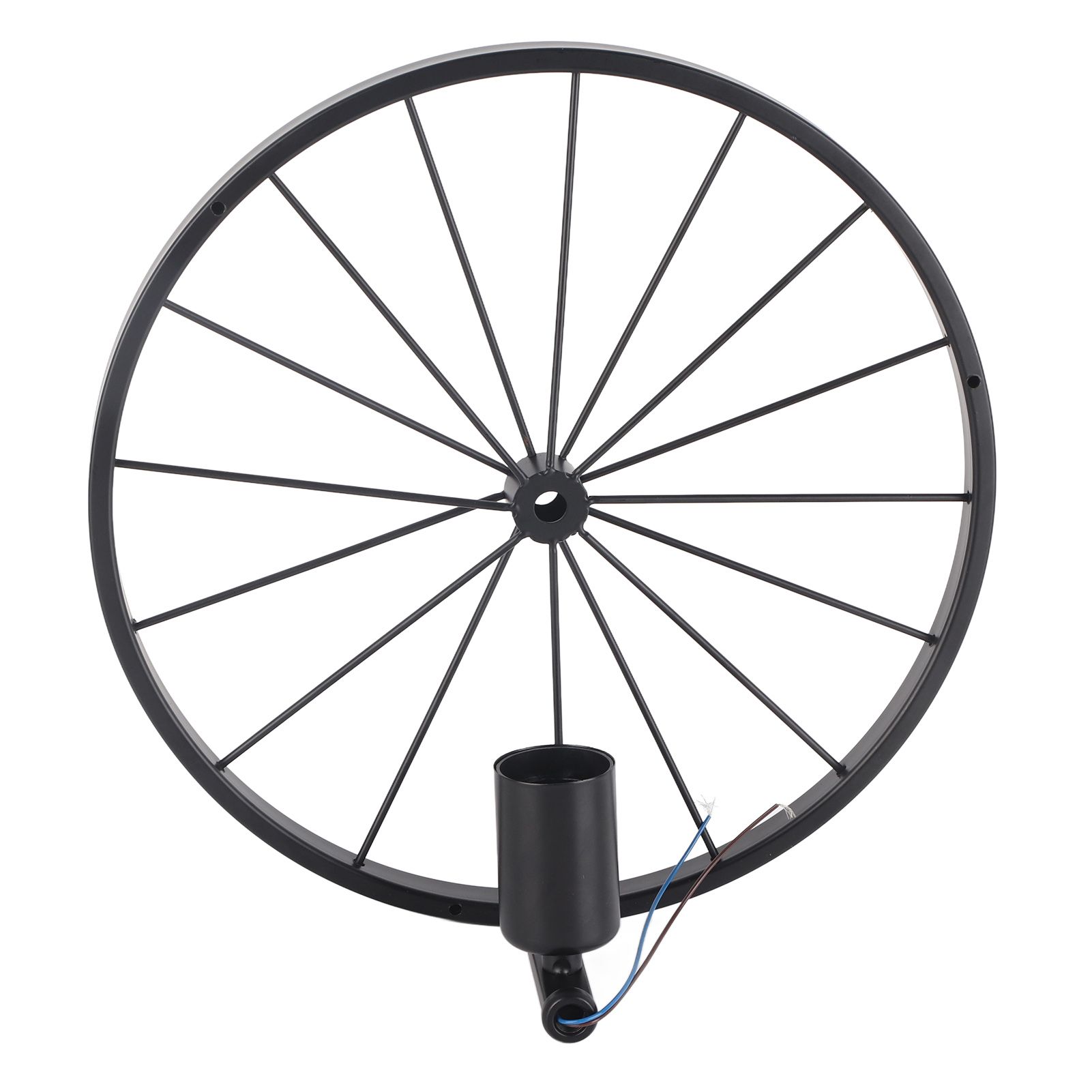 Wall Lamp Decorative Wheel Light Retro Industrial Style Iron for Balcony Corridor Black - Image 7