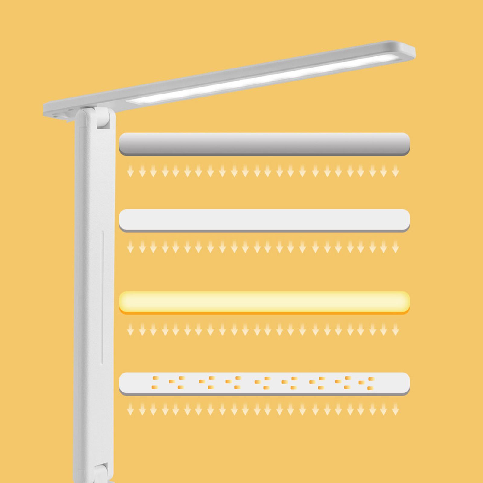 Table Lamp Eye Protection Touch Dimming Plug In 180 Degree Flip Folding Stand Design LED Learning Desk Lamp - Image 8