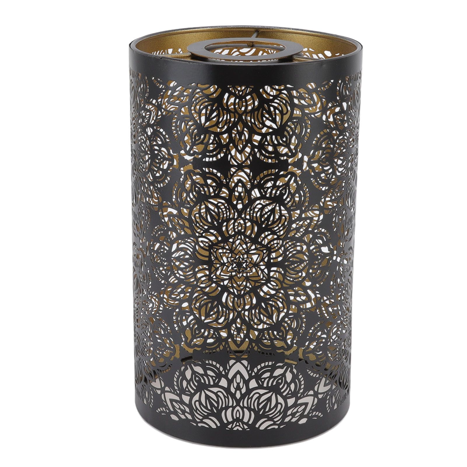 Lamp Shade Hollow Carving Metal Cylindrical Circular Pattern E27 E26 Detachable Decorative Nightstand Table Lamp Shade - Image 5