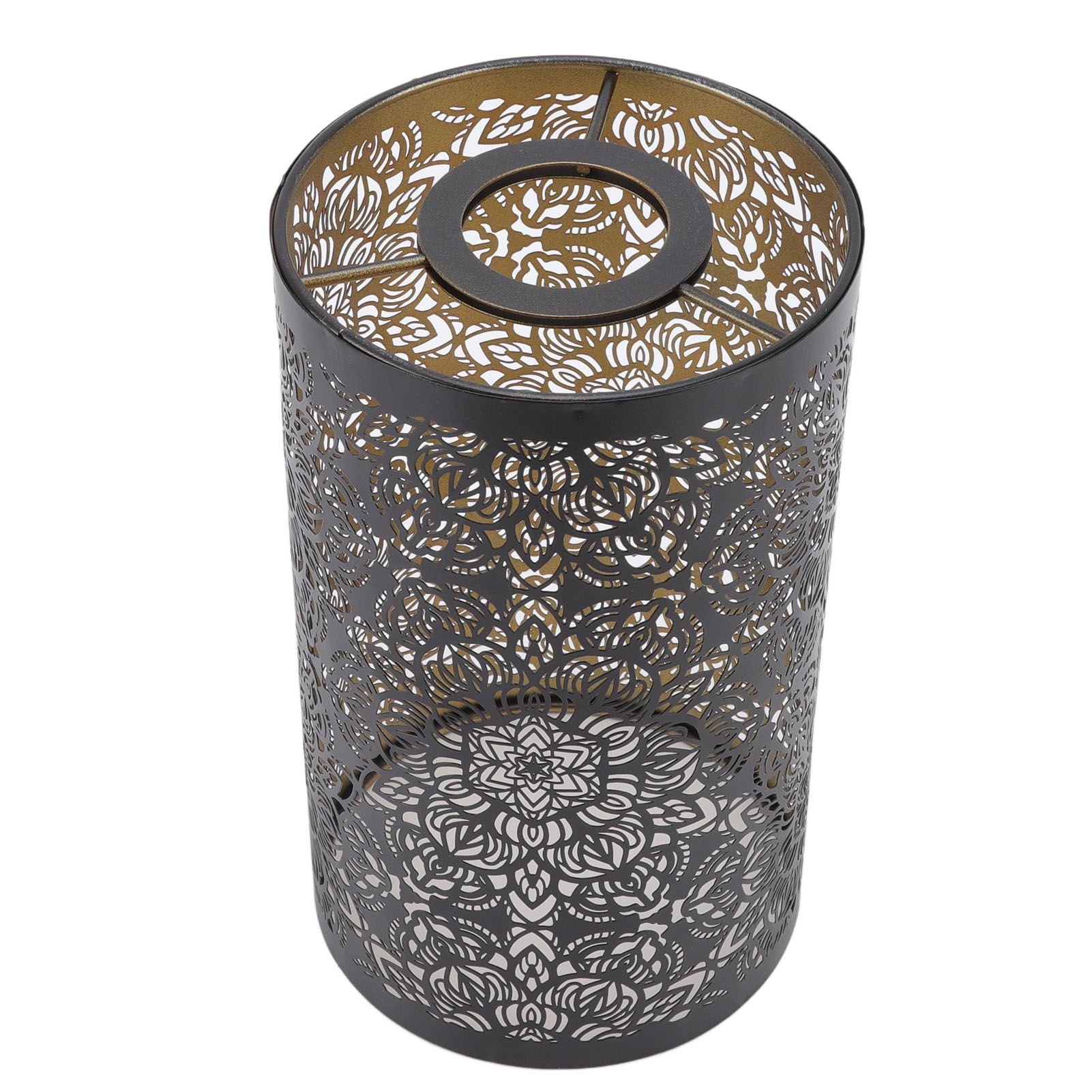 Lamp Shade Hollow Carving Metal Cylindrical Circular Pattern E27 E26 Detachable Decorative Nightstand Table Lamp Shade - Image 7