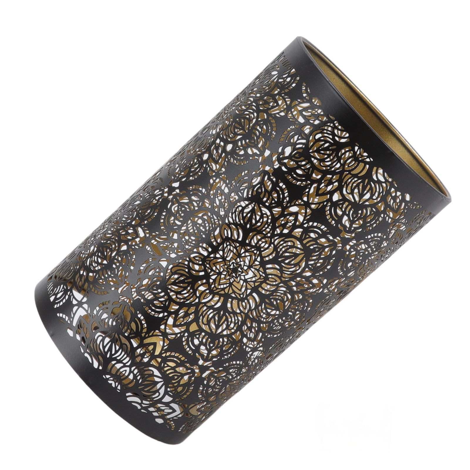 Lamp Shade Hollow Carving Metal Cylindrical Circular Pattern E27 E26 Detachable Decorative Nightstand Table Lamp Shade - Image 8