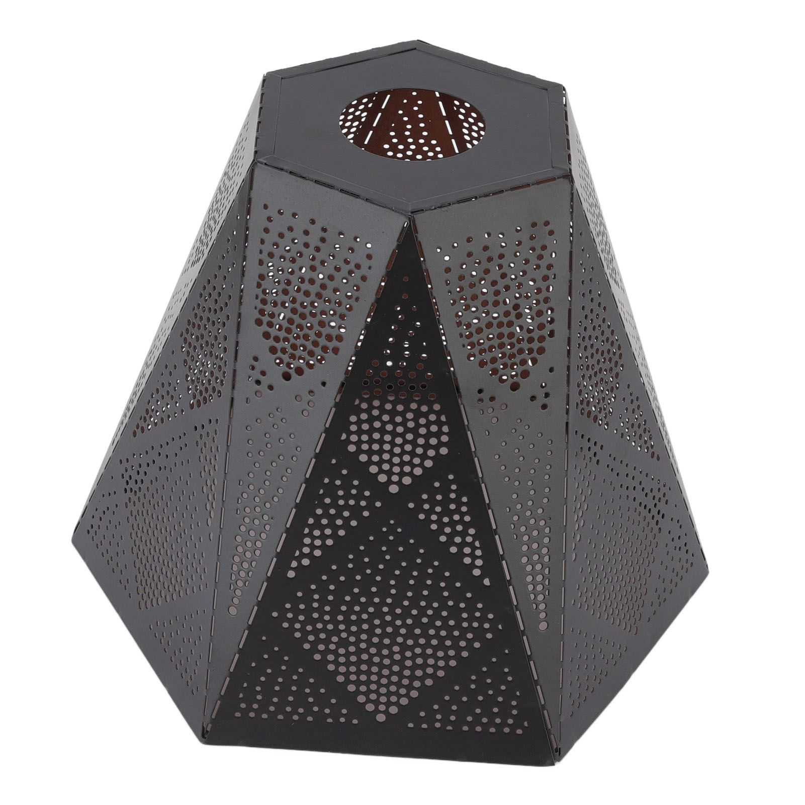 Lamp Shade Wrought Iron Hollow Design Modern Style Corrosion Resistant Table Lamp Shade for E27 E26 Lamp Holder - Image 1