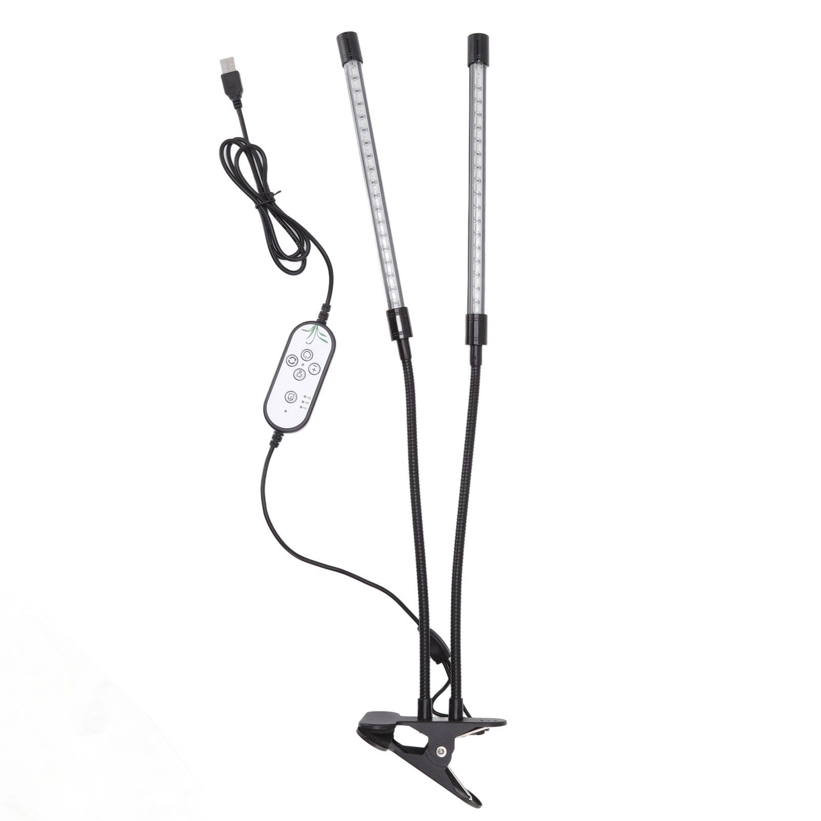 Plant Grow Light Dimmable Timing Full Spectrum USB Powered Dual Head Clip On LED Plant Lamp for Indoor 30W - Image 1
