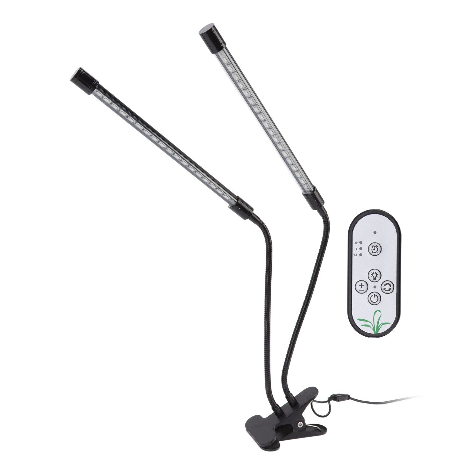 Plant Grow Light Dimmable Timing Full Spectrum USB Powered Dual Head Clip On LED Plant Lamp for Indoor 30W - Image 2