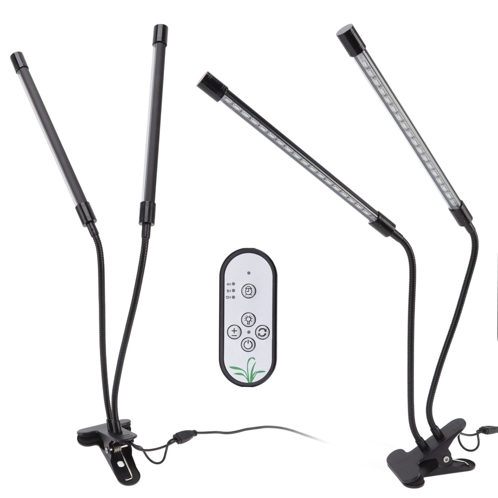 Plant Grow Light Dimmable Timing Full Spectrum USB Powered Dual Head Clip On LED Plant Lamp for Indoor 30W - Image 8