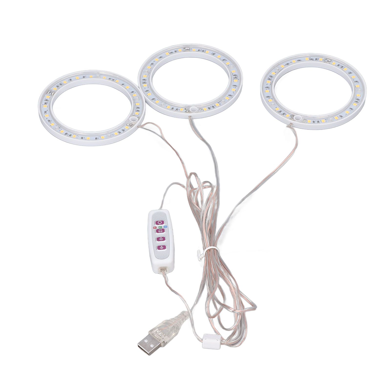 LED Plant Grow Lights Full Spectrum USB Growing Light Timing 5 Level Dimming for Indoor Plant Growing Pink Purple Light - Image 5