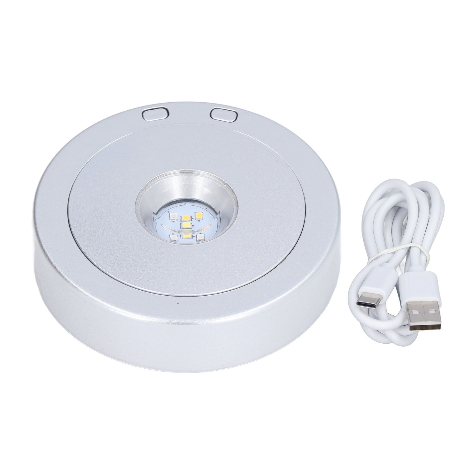LED Display Base USB RGB Colorful Light Rotating Crystal Display Base Stand for Bottle Jewellery Handicraft - Image 1