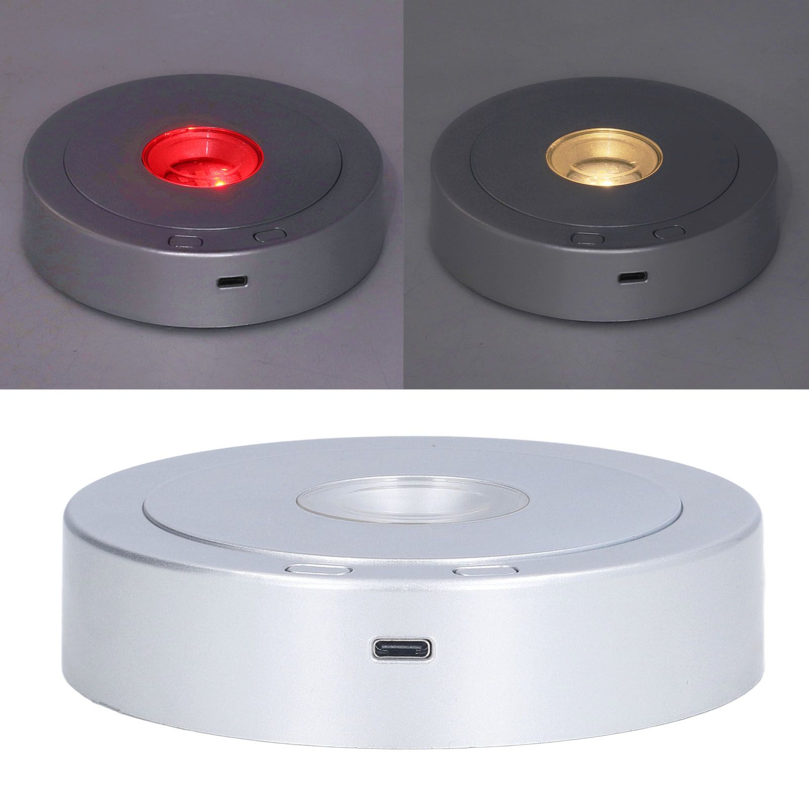 LED Display Base USB RGB Colorful Light Rotating Crystal Display Base Stand for Bottle Jewellery Handicraft - Image 8