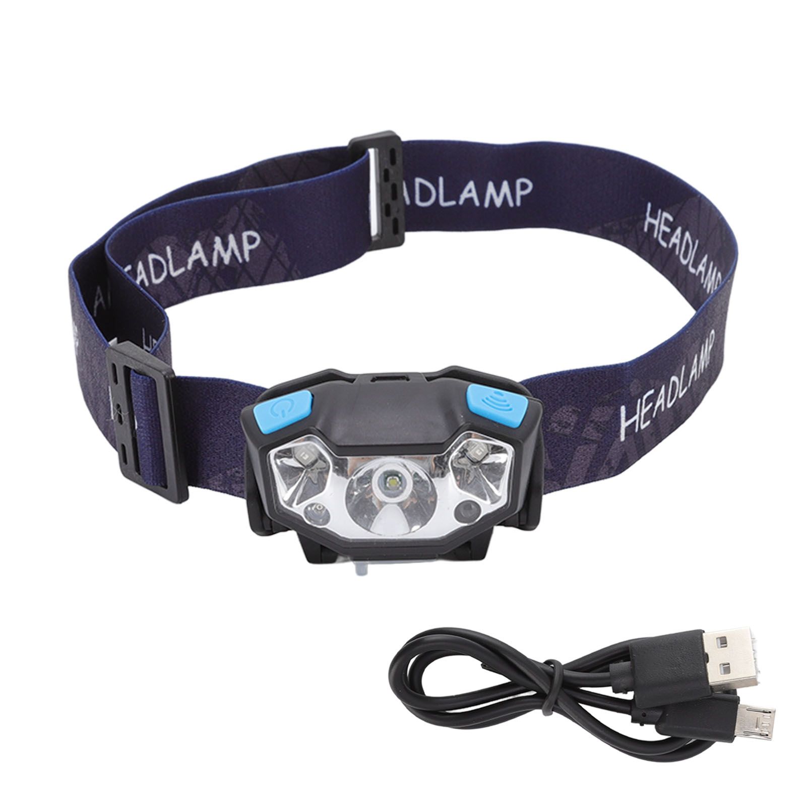 LED Headlamp 5 Level Lighting Modes USB Charging Lightweight Sensor Headlight LED Head Light for Outdoor Camping - Image 1