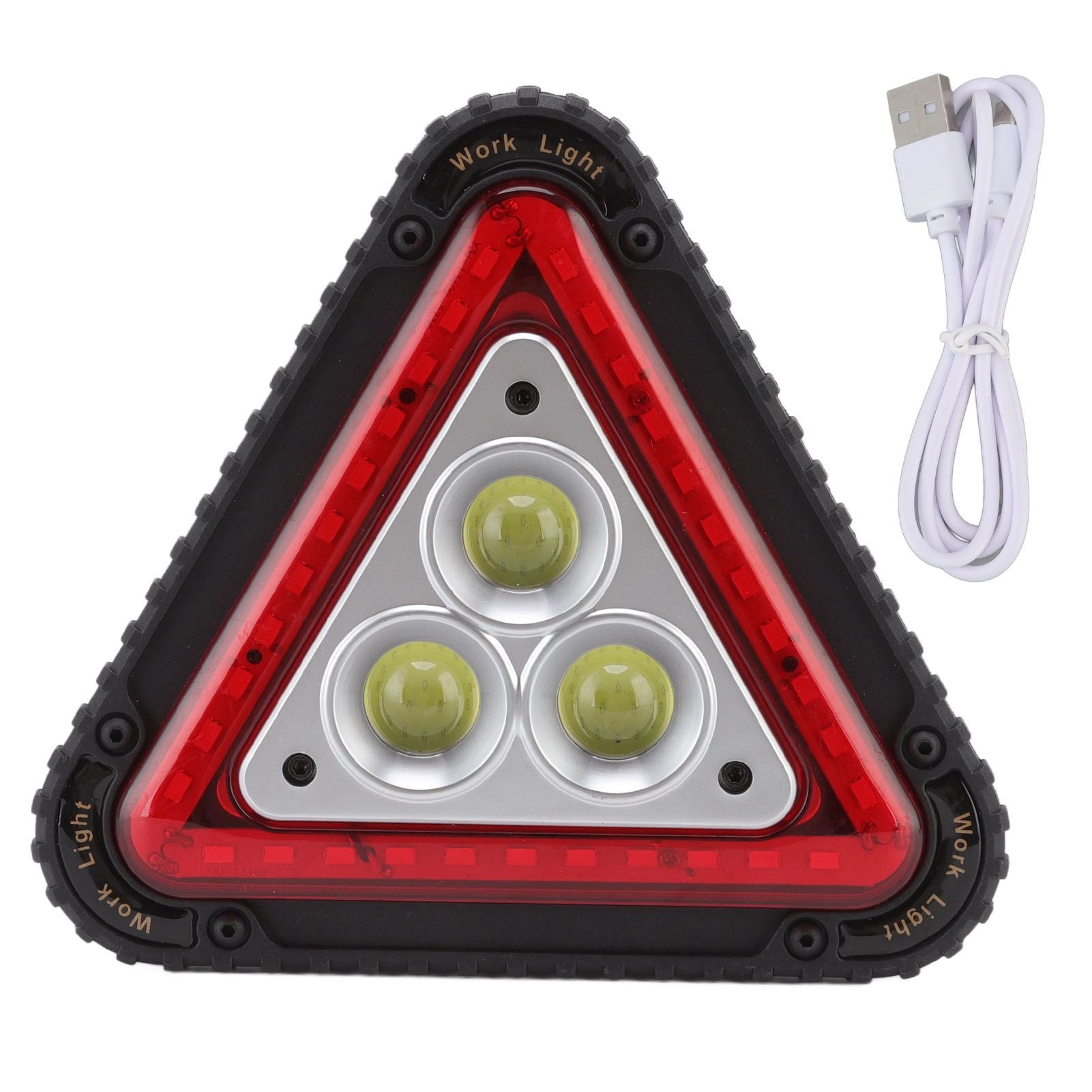 COB Work Light Triangle Multifunctional Warning Red Floodlight USB Charging Car Repairing Floodlight for Car Emergency - Image 1