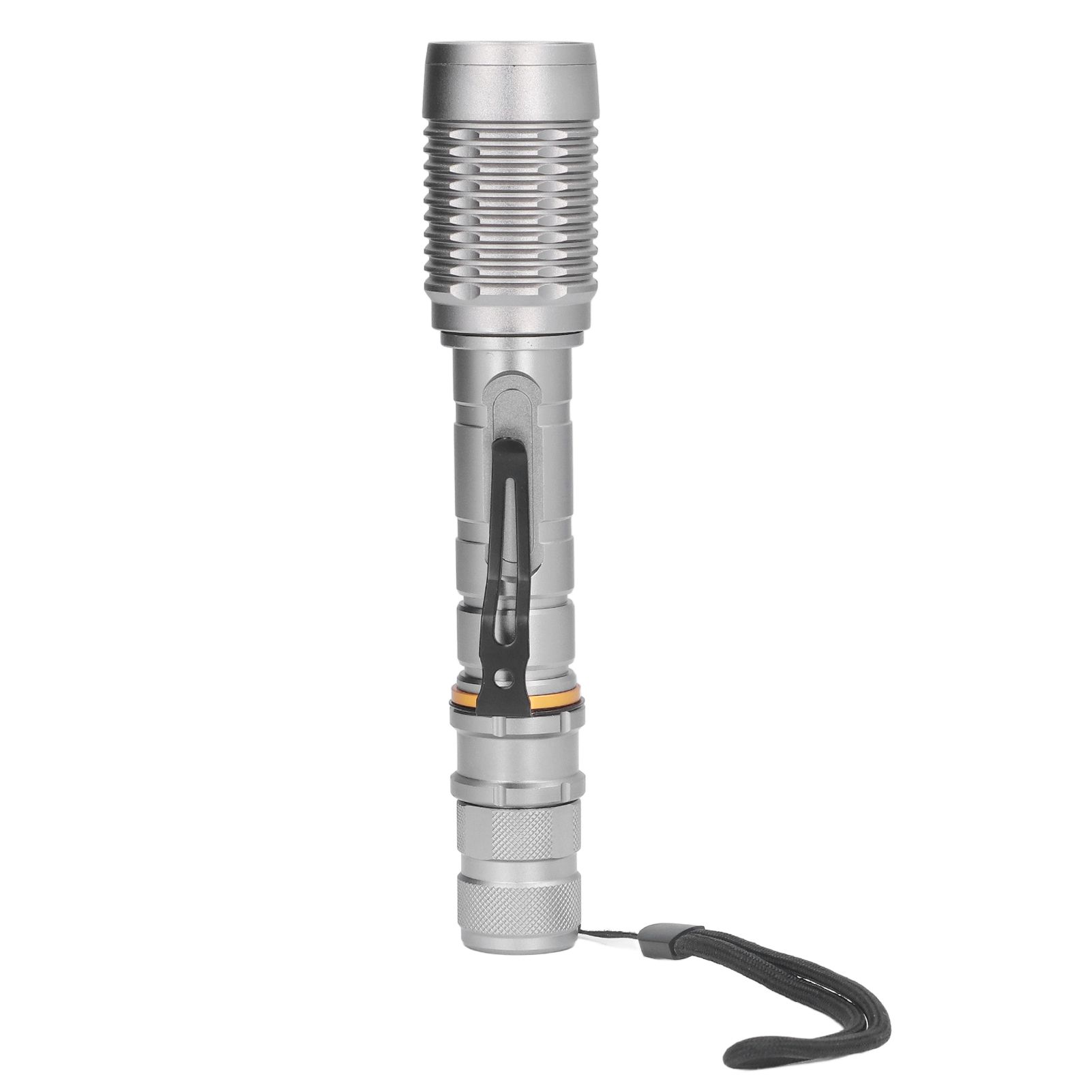 Telescopic Zoomable Flashlight 5 Lighting Modes 5000LM Waterproof Bright Flashlight for Outdoor Adventure Camping Home Gray - Image 1