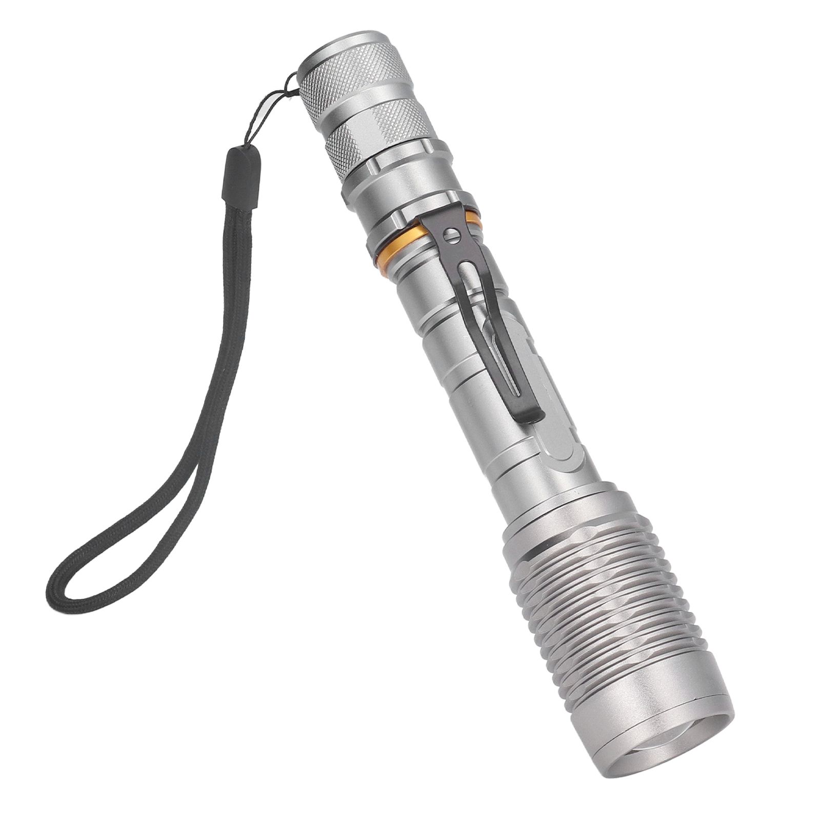 Telescopic Zoomable Flashlight 5 Lighting Modes 5000LM Waterproof Bright Flashlight for Outdoor Adventure Camping Home Gray - Image 3