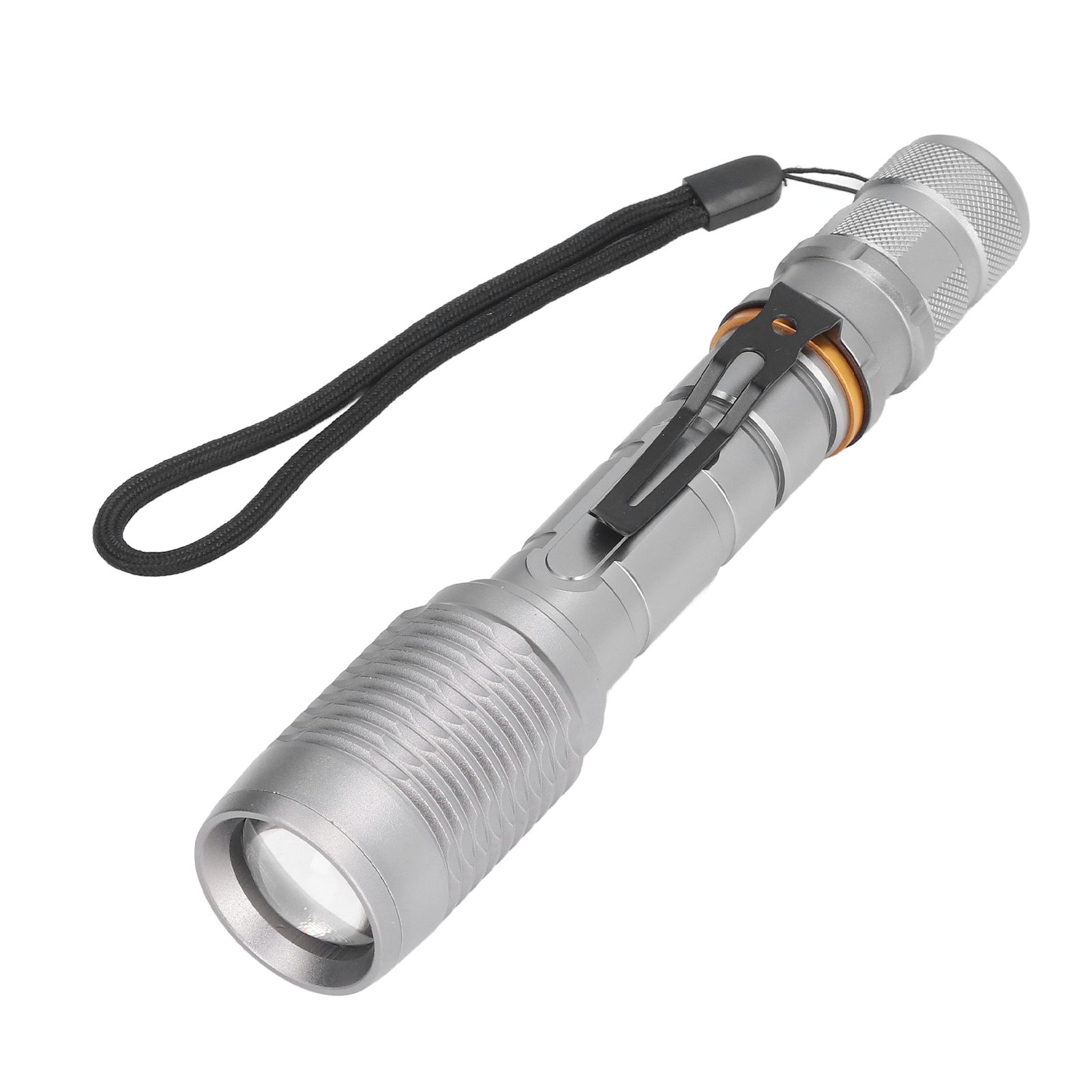 Telescopic Zoomable Flashlight 5 Lighting Modes 5000LM Waterproof Bright Flashlight for Outdoor Adventure Camping Home Gray - Image 4