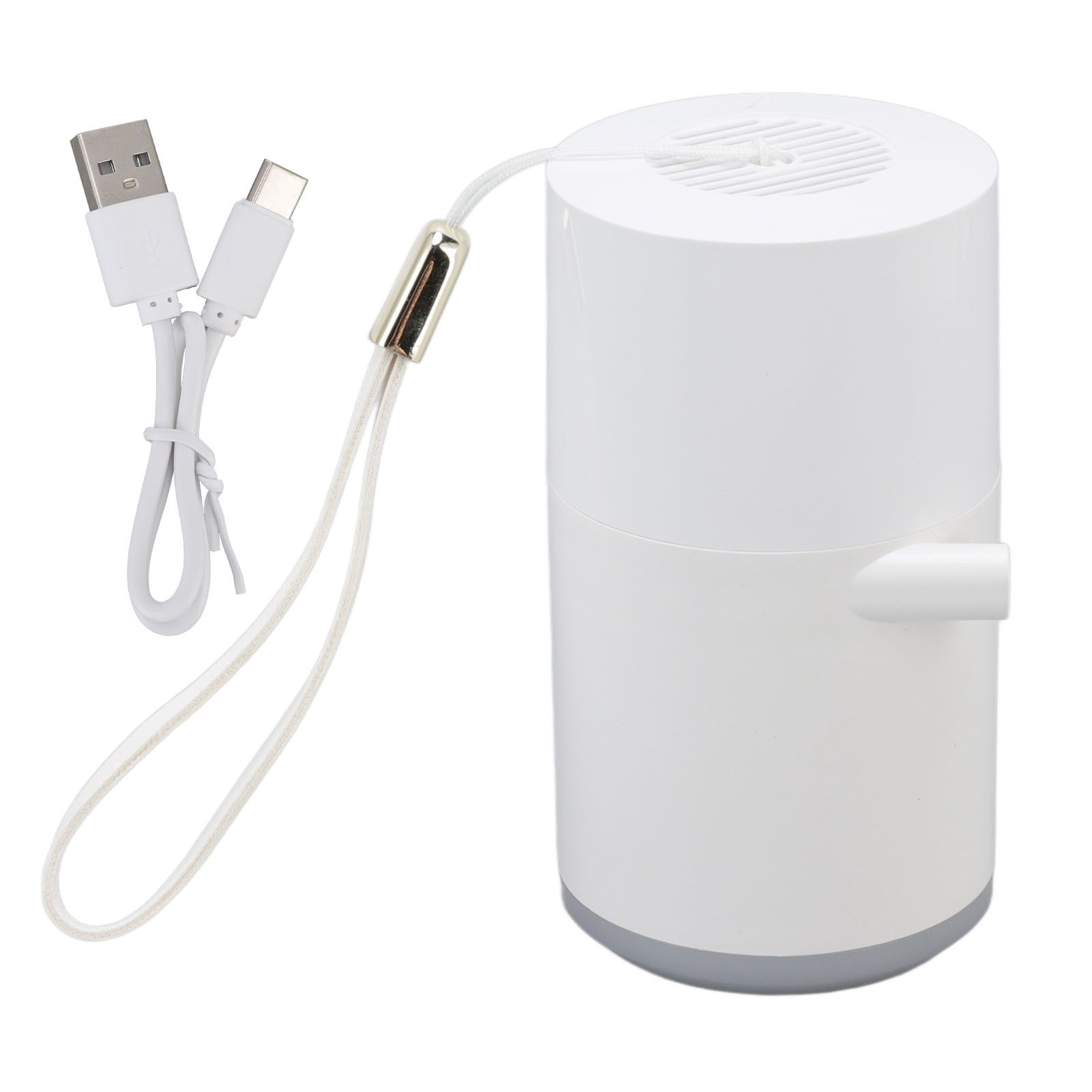Electric Vacuum Pump USB Charging Inflatable Pump with 4 Lighting Gear for Outdoor Camping White - Image 1