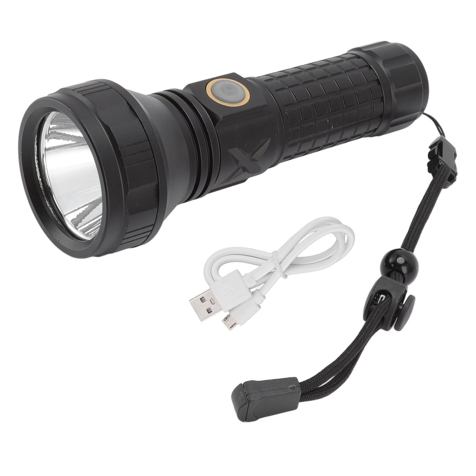 Flashlight Aluminum Alloy 8000lm Three Light Modes Waterproof Flashlight for Household Emergency Camping Hiking Traveling - Image 1