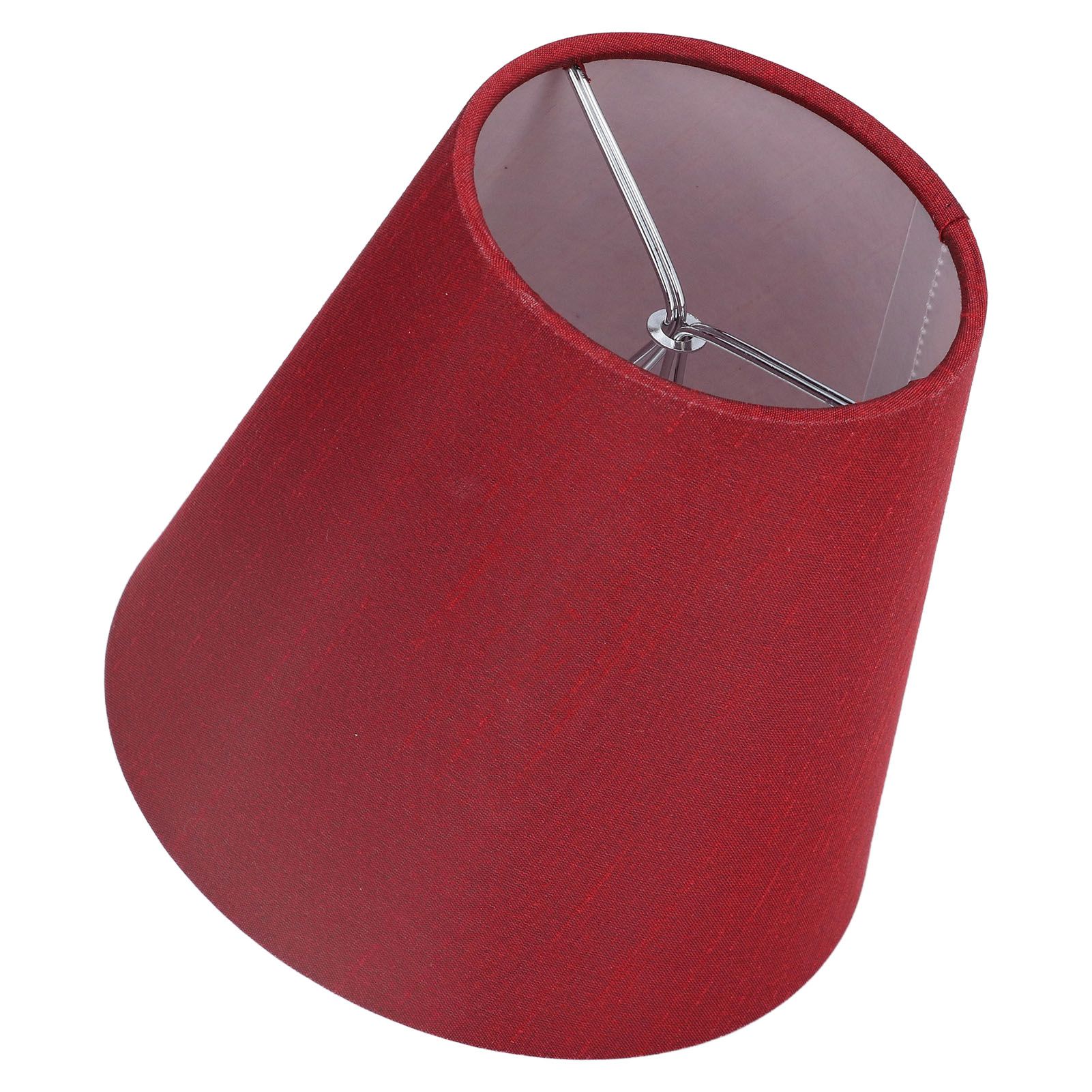 6PCS Fabric Lampshade Modern Simple Good Light Transmission Table Lamp Shade for E14 Bulb Miniature Bulb for Ceiling Lamp A3 01 Wine Red - Image 4