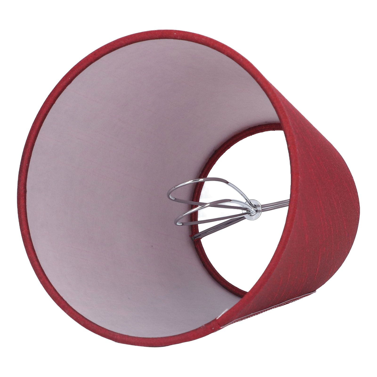6PCS Fabric Lampshade Modern Simple Good Light Transmission Table Lamp Shade for E14 Bulb Miniature Bulb for Ceiling Lamp A3 01 Wine Red - Image 6