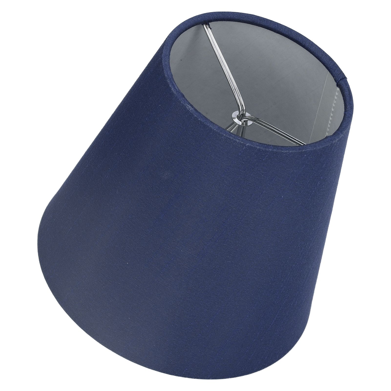 6PCS Fabric Lampshade Modern Simple Good Light Transmission Table Lamp Shade for E14 Bulb Miniature Bulb for Ceiling Lamp A3 02 Dark Blue - Image 4