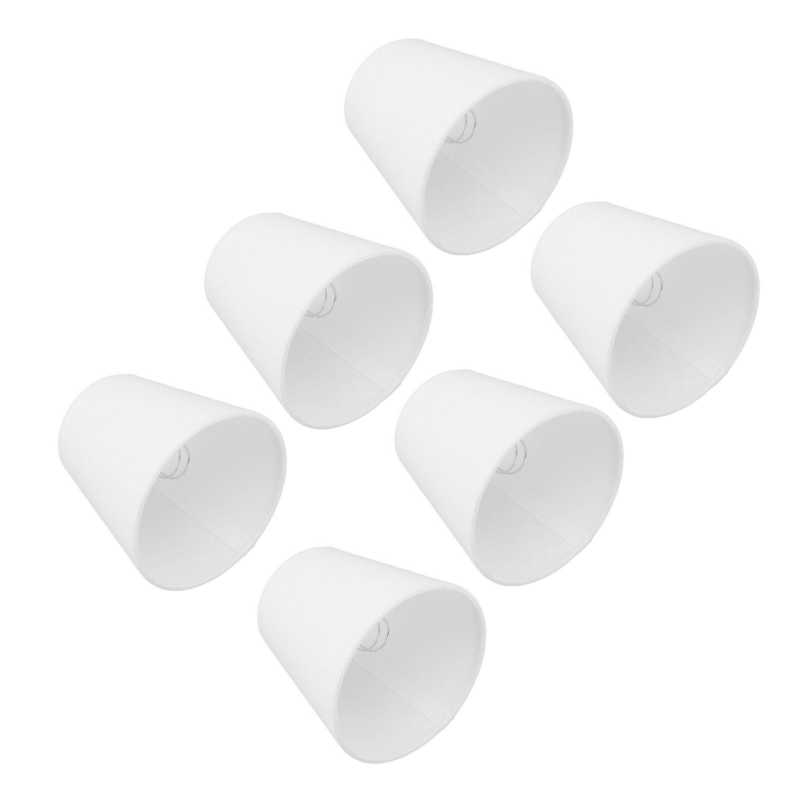 6Pcs White Fabric Lampshade Kit Modern Minimalist Lampshade for Candelabra Floor Table Chandelier Wall - Image 4