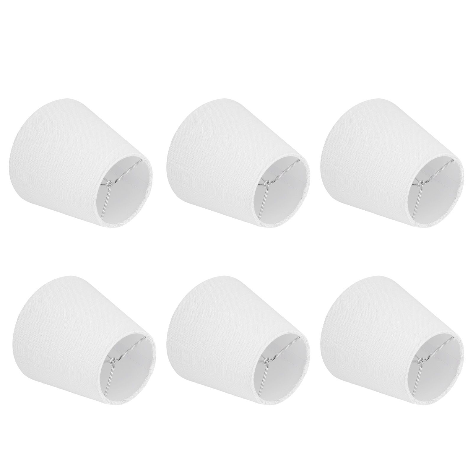 6Pcs White Fabric Lampshade Kit Modern Minimalist Lampshade for Candelabra Floor Table Chandelier Wall - Image 5