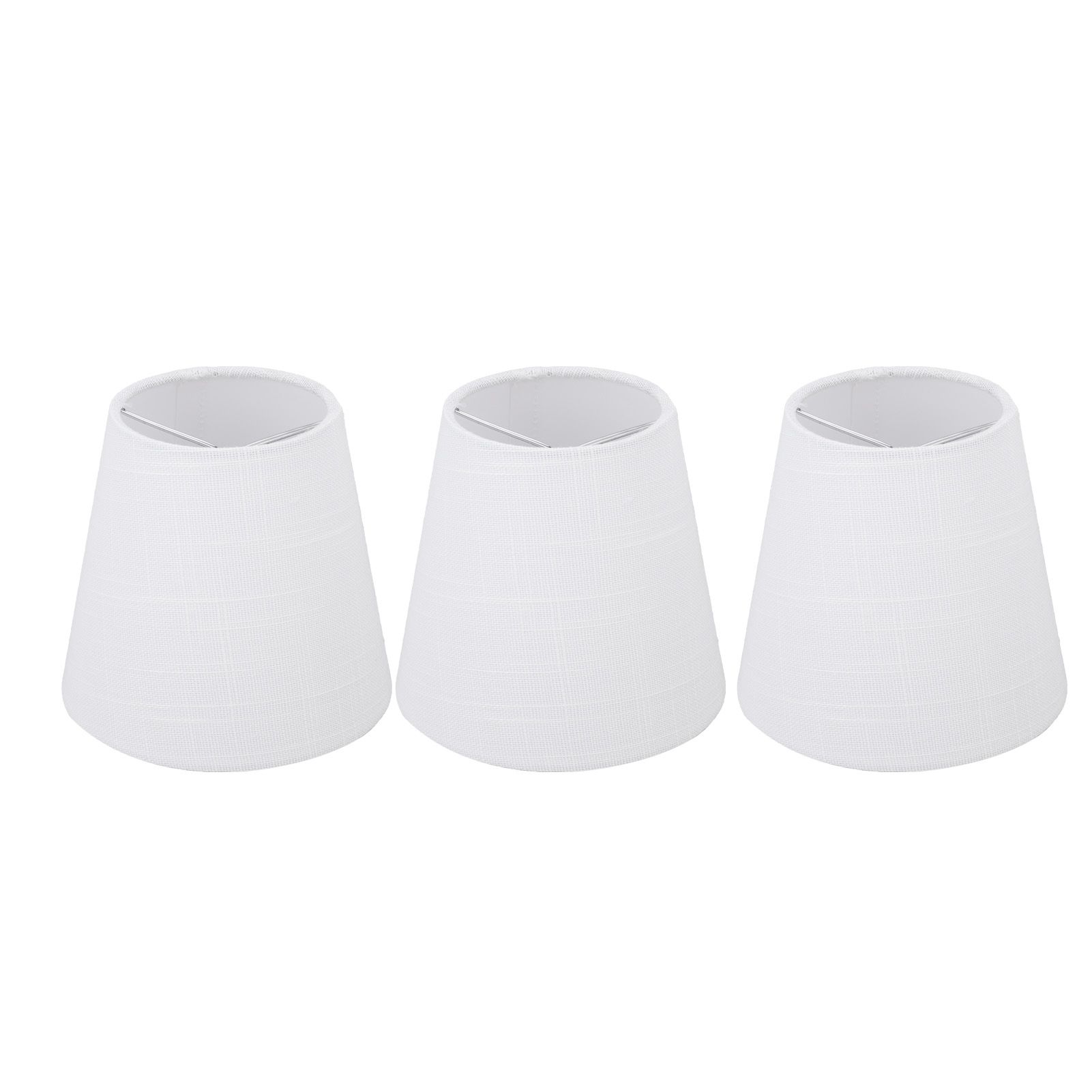 6Pcs White Fabric Lampshade Kit Modern Minimalist Lampshade for Candelabra Floor Table Chandelier Wall - Image 6