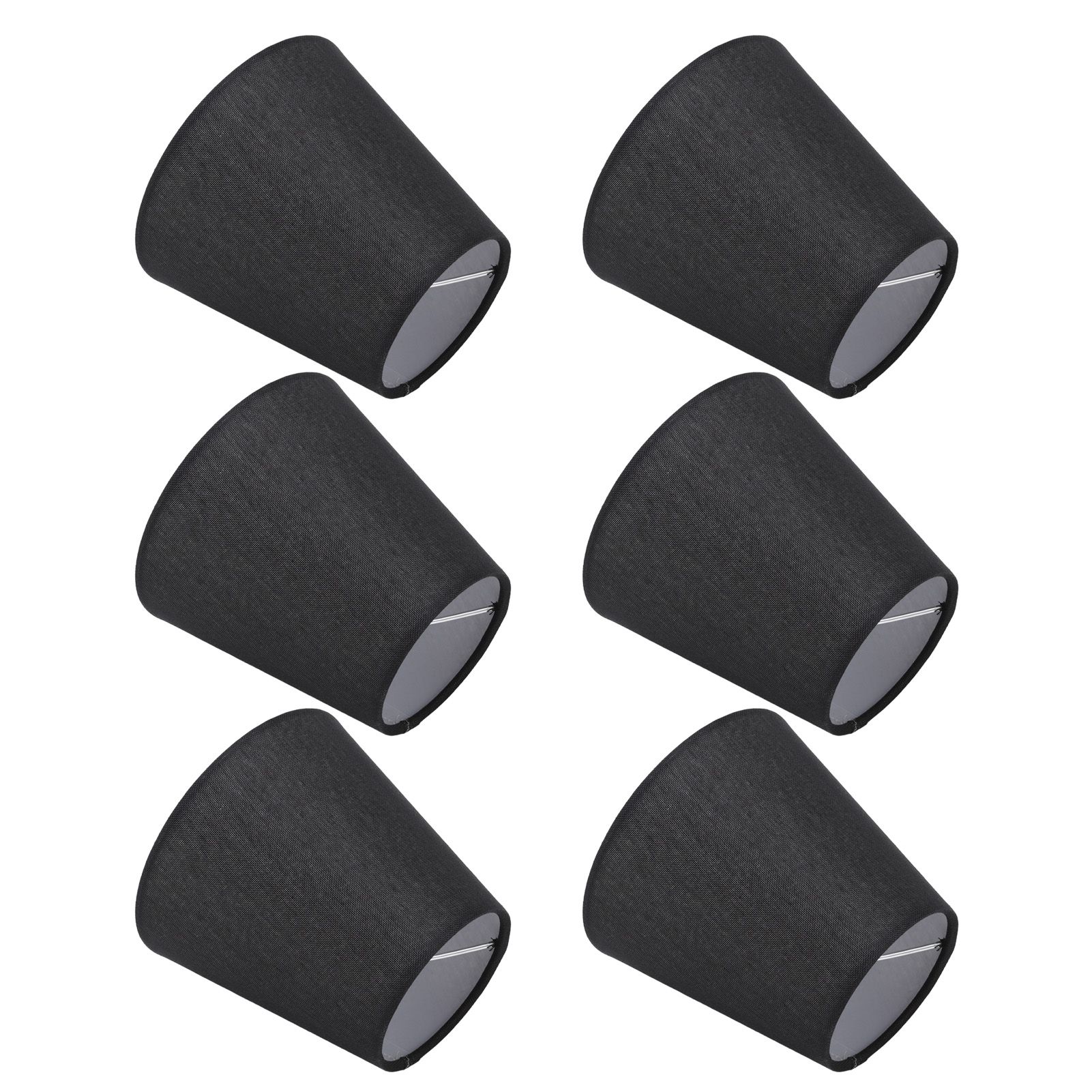 6Pcs Lampshade Lamp Shade Modern Simple Style Home Decoration Black for Small E14 Bulb - Image 5