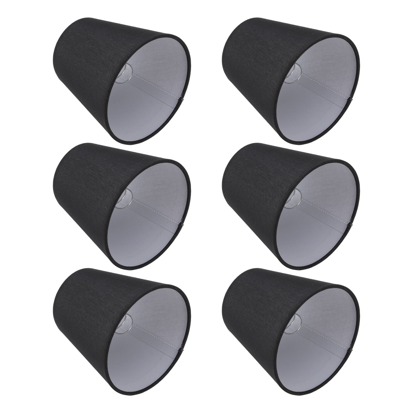 6Pcs Lampshade Lamp Shade Modern Simple Style Home Decoration Black for Small E14 Bulb - Image 6