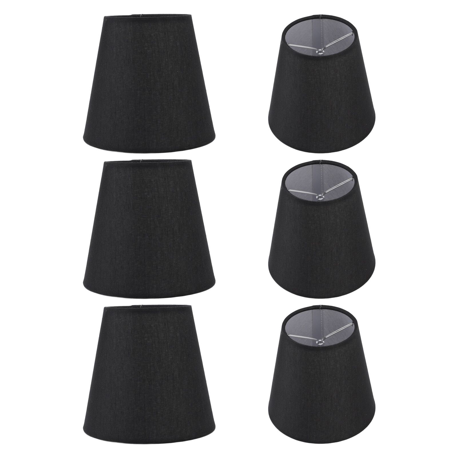 6Pcs Lampshade Lamp Shade Modern Simple Style Home Decoration Black for Small E14 Bulb - Image 7