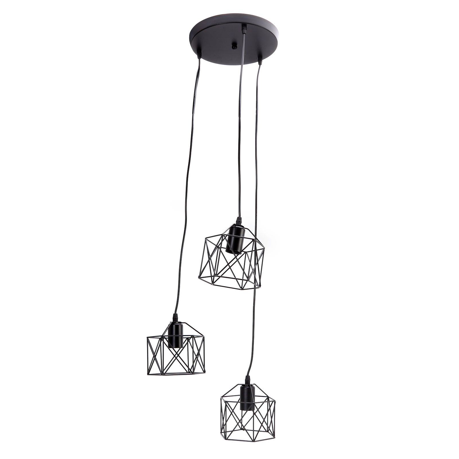 Antique Pendant Lampshade E27 3 Head Retro Unique Style Hanging Light Shade for Home Cafes 85‑240V - Image 2