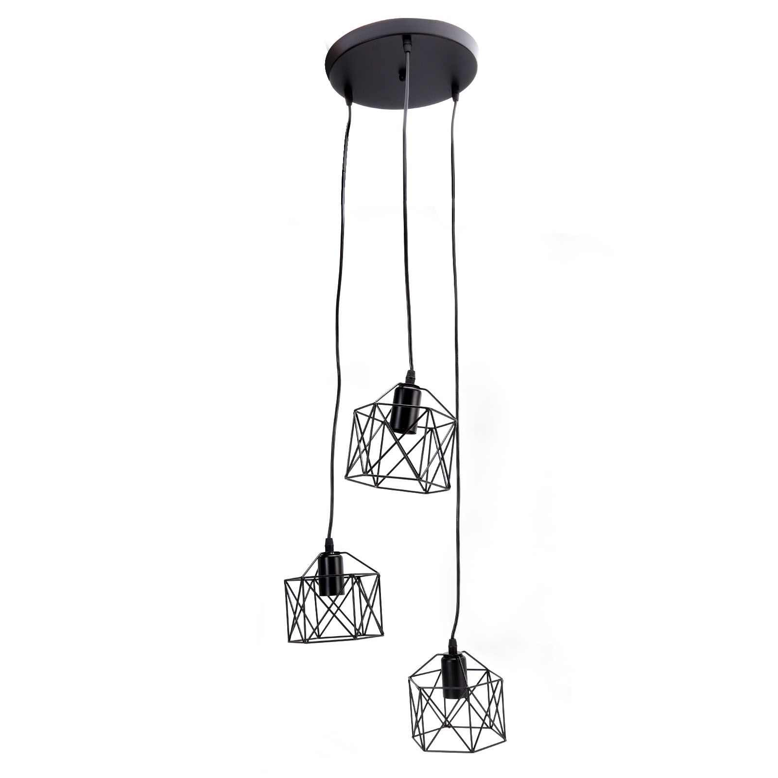 Antique Pendant Lampshade E27 3 Head Retro Unique Style Hanging Light Shade for Home Cafes 85‑240V - Image 5