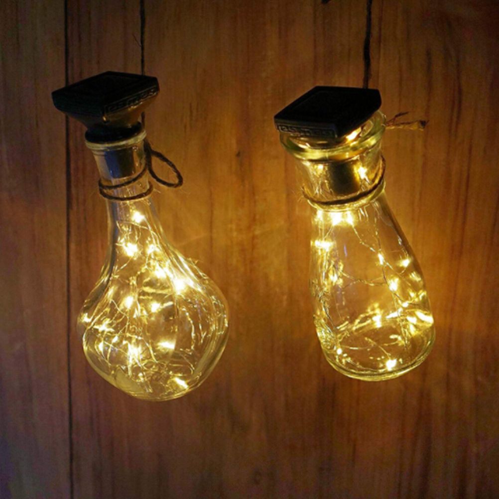 1/6 Pcs of Solar Power Wine Bottle Cork String Light 20 LED Fairy String Light - Image 4