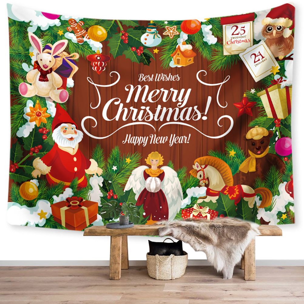 70*100CM Christmas Tree Tapestry Santa Background Cloth Multifunctional Christmas Decorations for Hallway Living Room Bedroom - Image 1