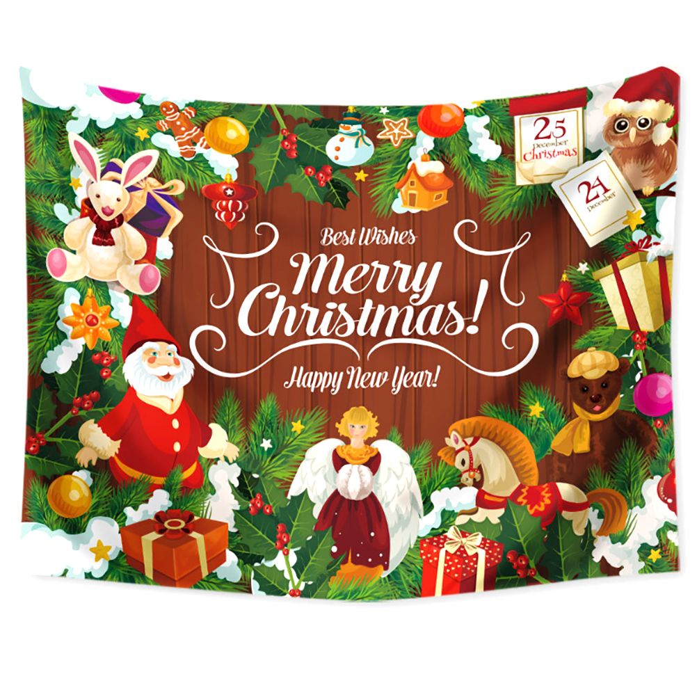 70*100CM Christmas Tree Tapestry Santa Background Cloth Multifunctional Christmas Decorations for Hallway Living Room Bedroom - Image 2
