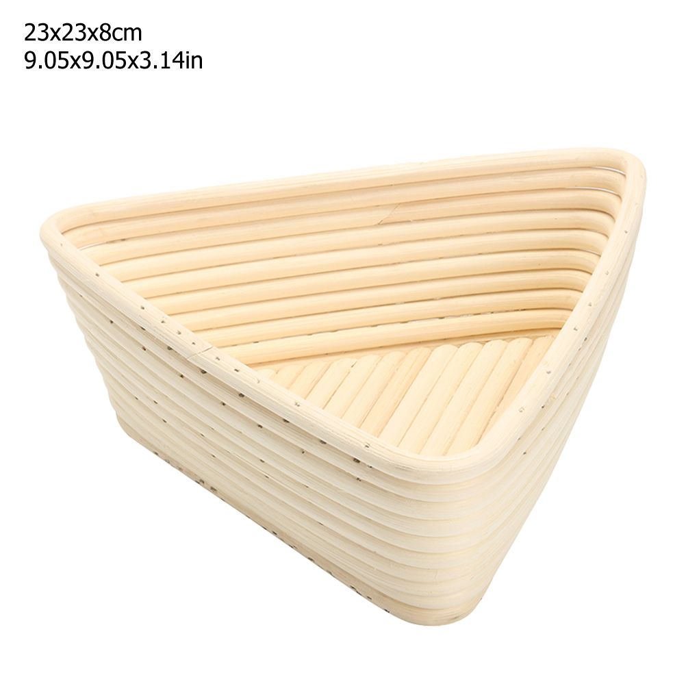 Triangle Bread Proofing Baskets with Liner Dough Rising Rattan Handmade Rattan Bowl - Image 2