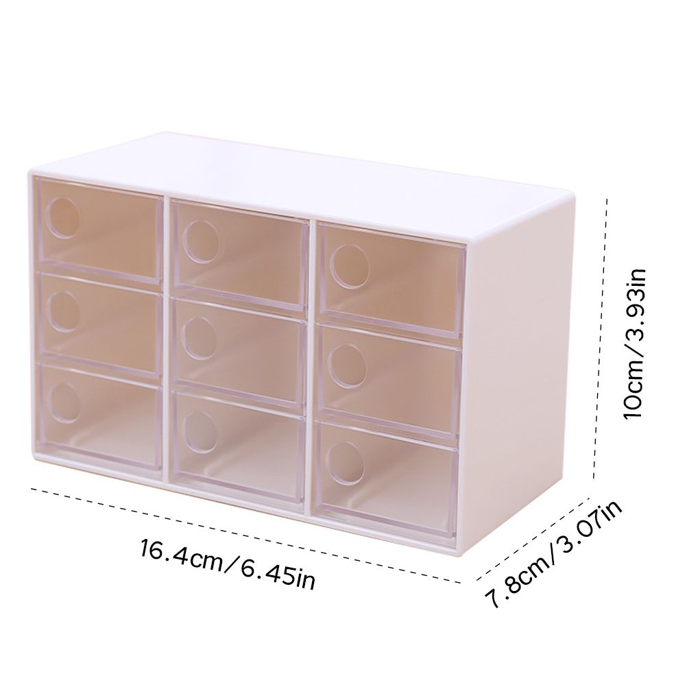 Mini 9 Grid Drawer Desk Storage Box Plastic Storage Organizer for Home Office - Image 2