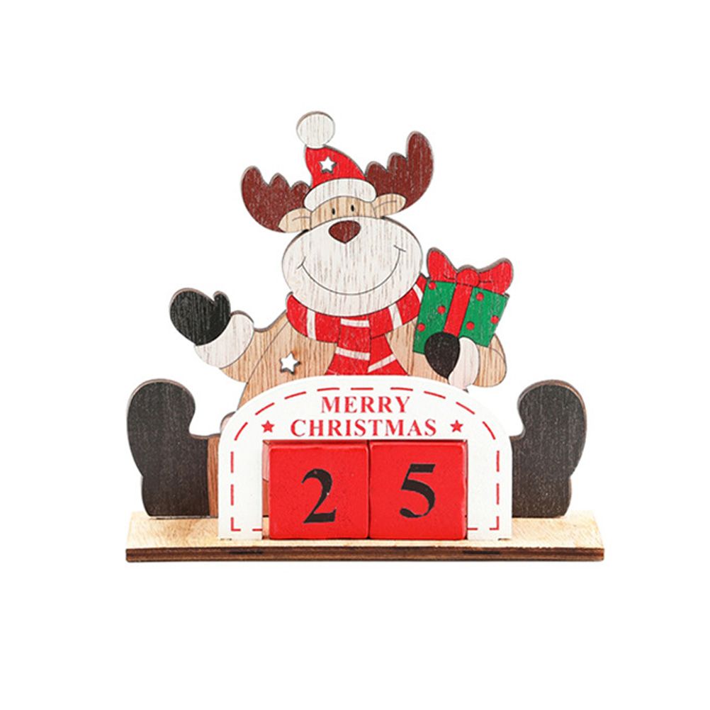 Christmas Countdown Calendar Santa Claus Snowman Elk Calendar Cartoon Advent Calendar DIY Craft for New Year Party Decor - Image 1