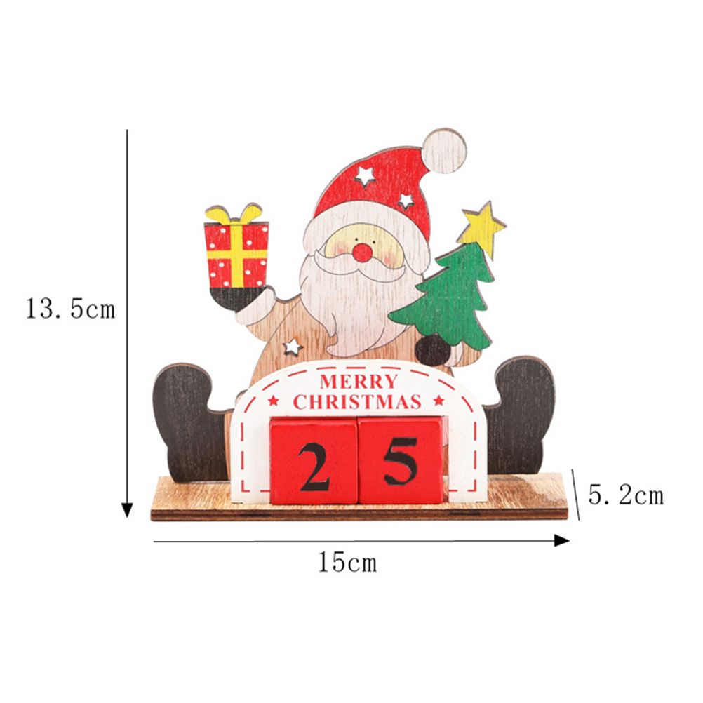 Christmas Countdown Calendar Santa Claus Snowman Elk Calendar Cartoon Advent Calendar DIY Craft for New Year Party Decor - Image 2