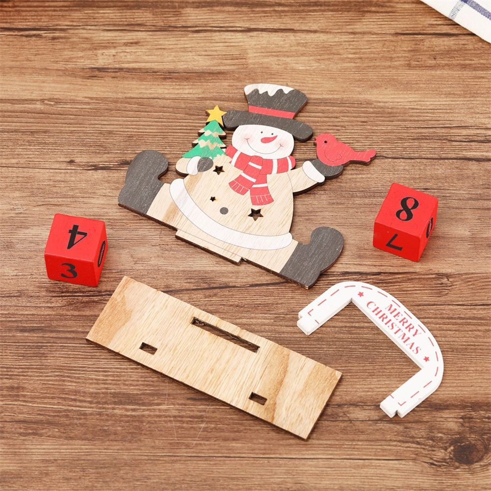 Christmas Countdown Calendar Santa Claus Snowman Elk Calendar Cartoon Advent Calendar DIY Craft for New Year Party Decor - Image 4
