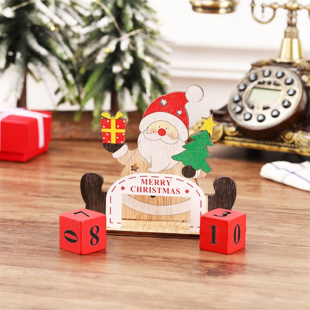 Christmas Countdown Calendar Santa Claus Snowman Elk Calendar Cartoon Advent Calendar DIY Craft for New Year Party Decor - Image 5