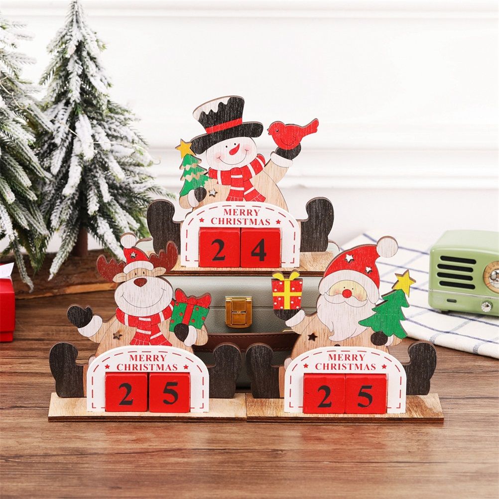 Christmas Countdown Calendar Santa Claus Snowman Elk Calendar Cartoon Advent Calendar DIY Craft for New Year Party Decor - Image 6
