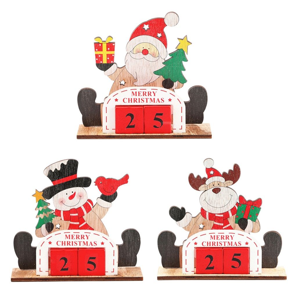 Christmas Countdown Calendar Santa Claus Snowman Elk Calendar Cartoon Advent Calendar DIY Craft for New Year Party Decor - Image 7